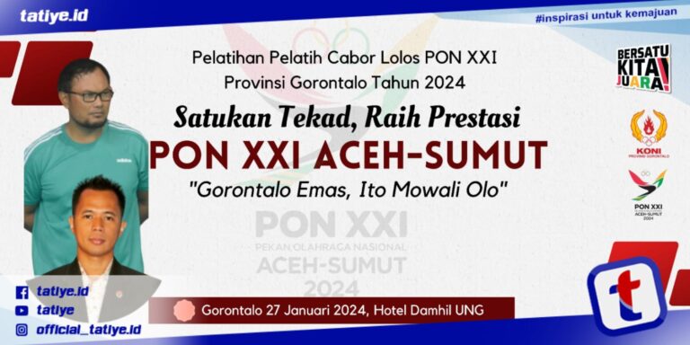 Hadirkan Pemateri dari Pusat, KONI Provinsi Gorontalo Gelar Pelatihan Cabor Lolos PON